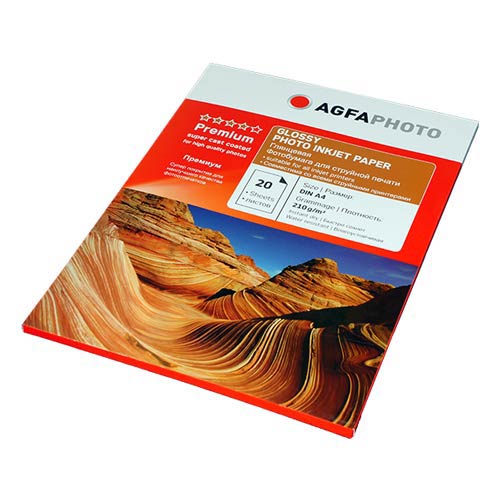 Фотобумага для струйной печати глянцевая А4, 210 г/м2, 20л AGFA